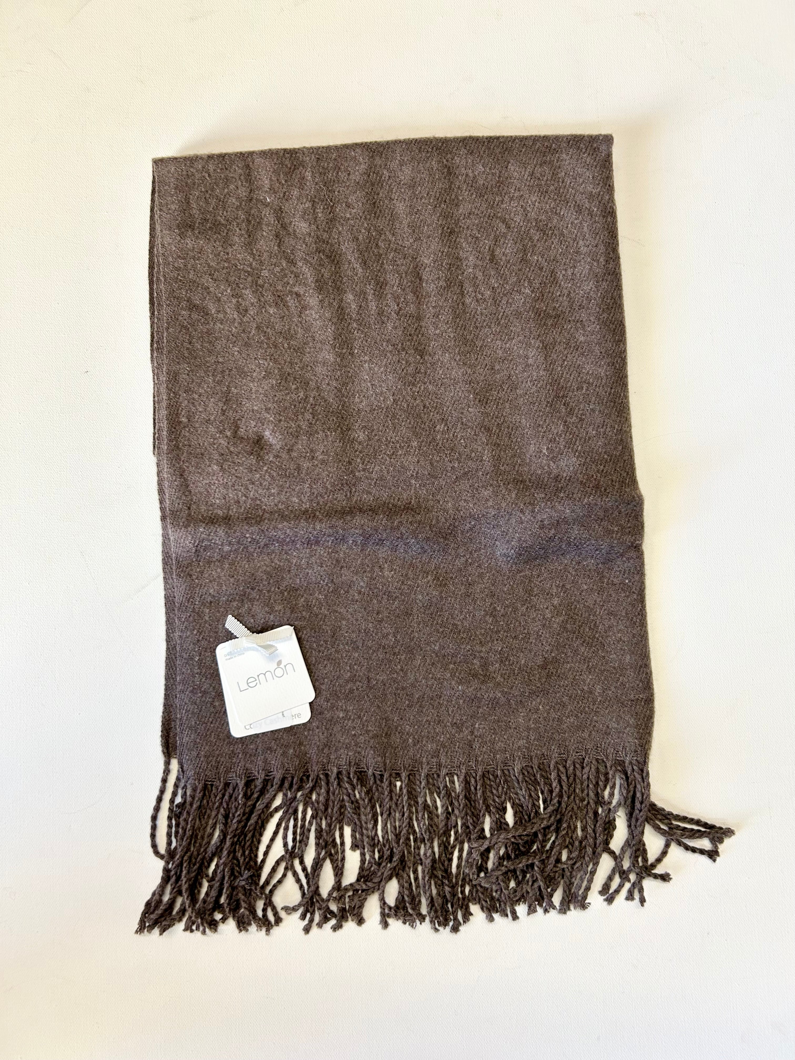 LEMON Women’s Twill Cashmere Brown Scarf