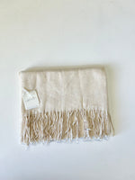 Load image into Gallery viewer, Off white scarf with fringe
