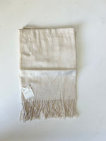 Load image into Gallery viewer, LEMON Women’s Twill Cashmere Cream Scarf
