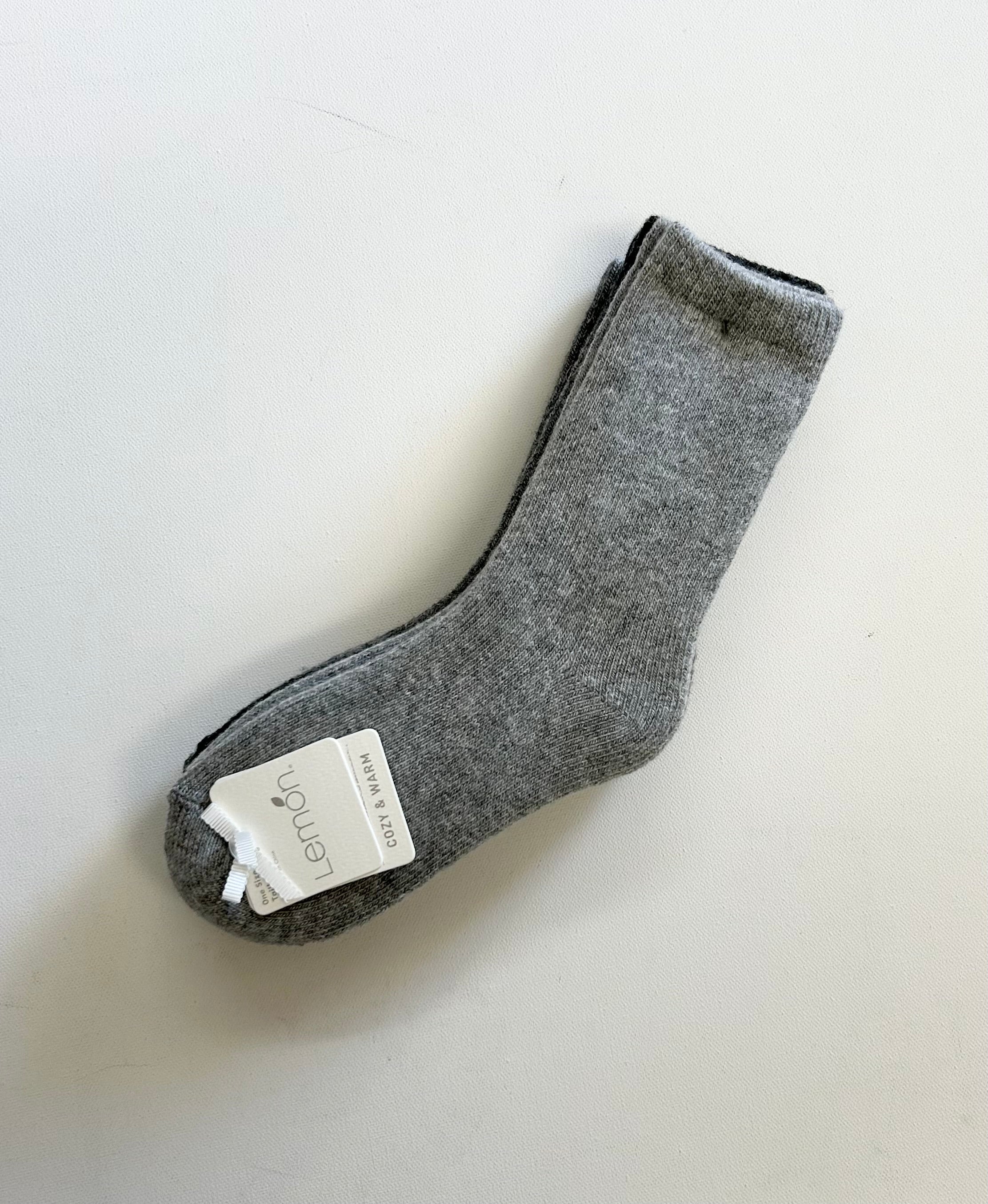 LEMON 3PK Women’s Wool Hiker Boot Crew Sock