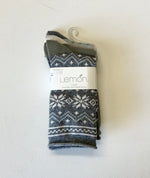 Load image into Gallery viewer, LEMON 3PK Women’s Heather Soft Non Terry Crew Socks
