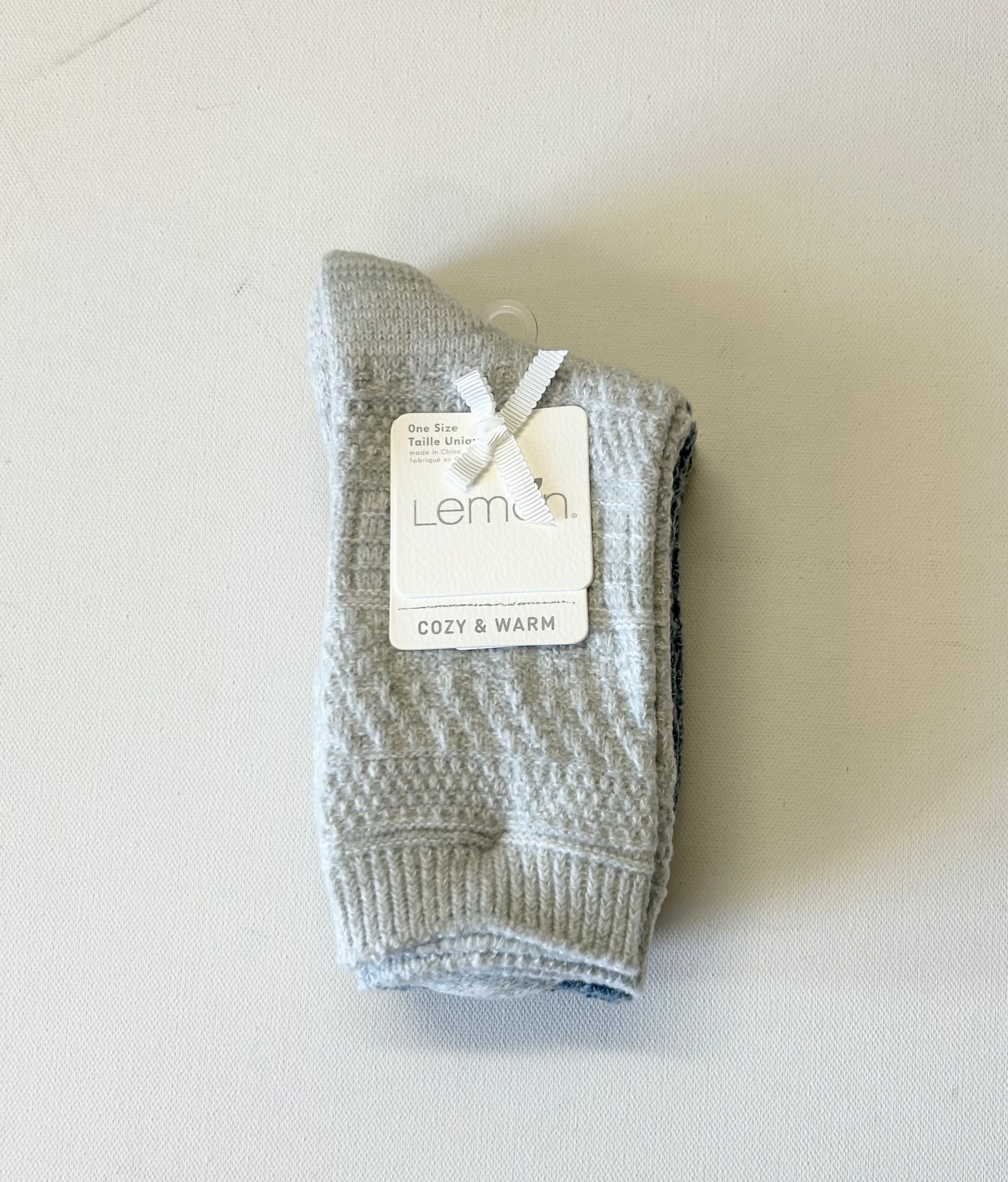 LEMON 3PK Women’s Non Terry Soft Cabin Crew Socks