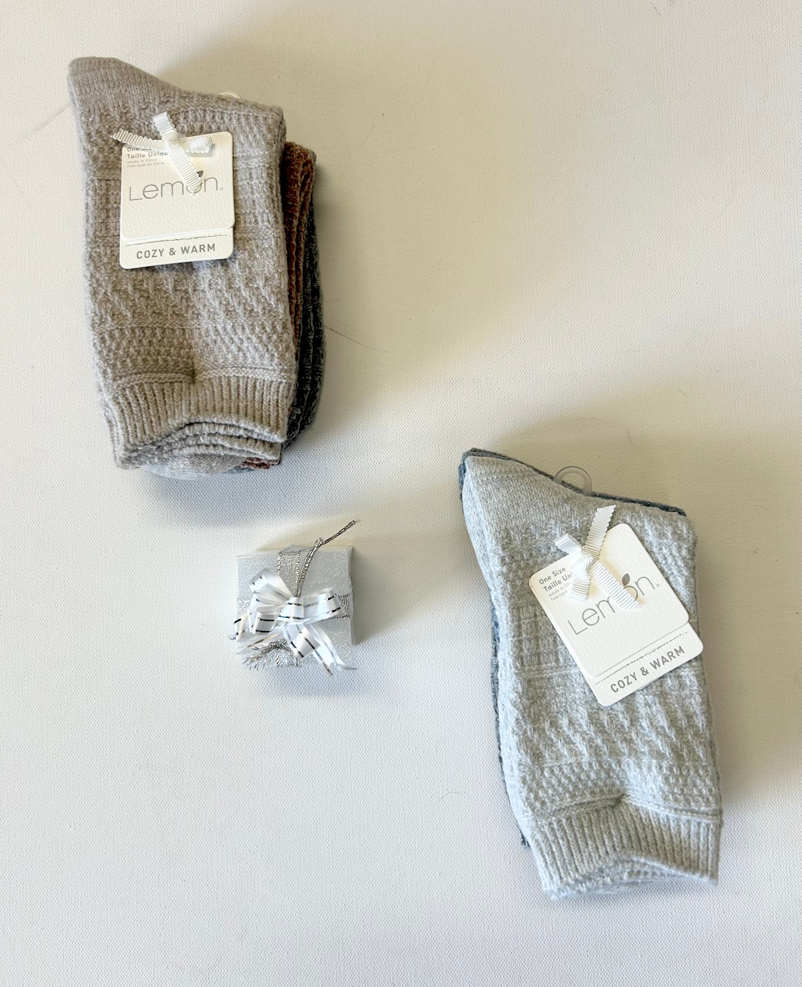 LEMON 3PK Women’s Non Terry Soft Cabin Crew Socks