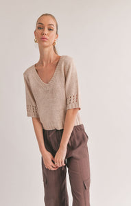 SAGE THE LABEL Alora V Neck Sweater