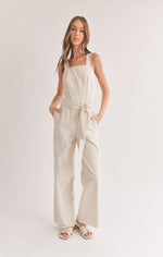 Load image into Gallery viewer, SAGE THE LABEL Gia Belted Denim Overalls
