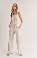 Load image into Gallery viewer, SAGE THE LABEL Gia Belted Denim Overalls
