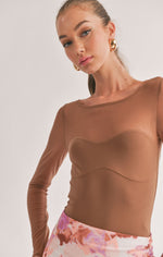 Load image into Gallery viewer, SAGE THE LABEL Mesmerize Mesh contrast Bodysuit
