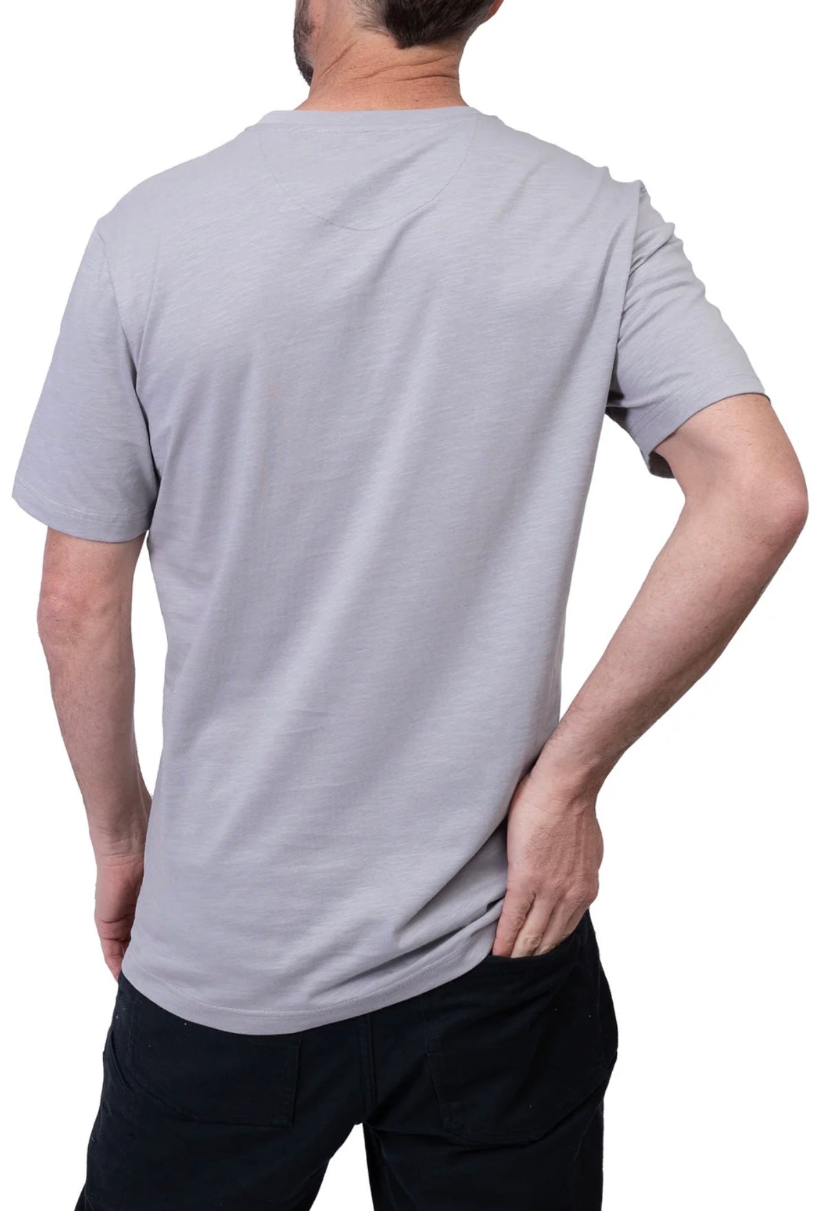 SILVER JEANS Men's Slub Jersey Henley