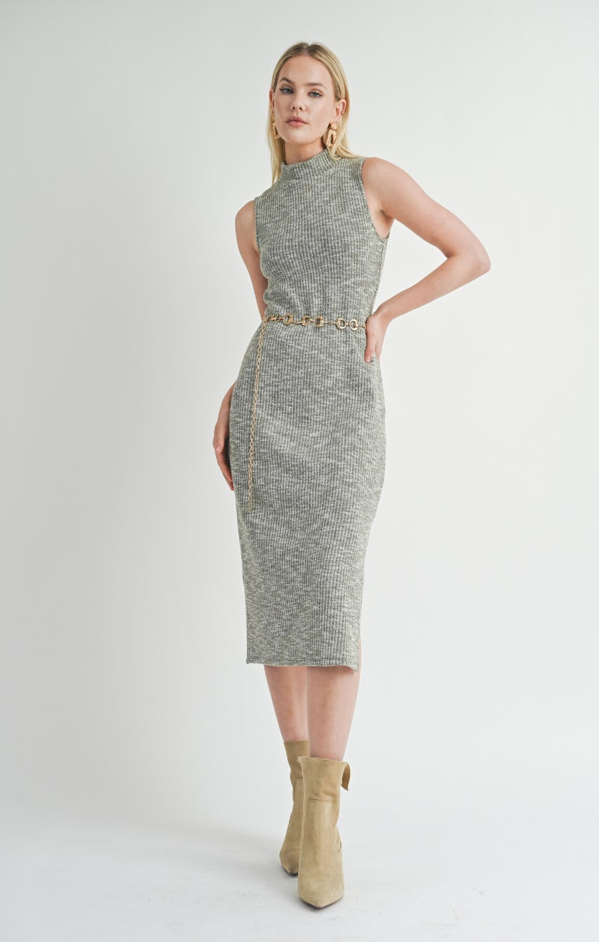 SAGE THE LABEL On The Path Turtleneck Midi Dress