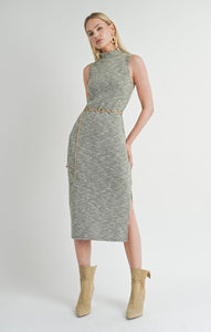 SAGE THE LABEL On The Path Turtleneck Midi Dress