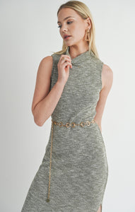 SAGE THE LABEL On The Path Turtleneck Midi Dress