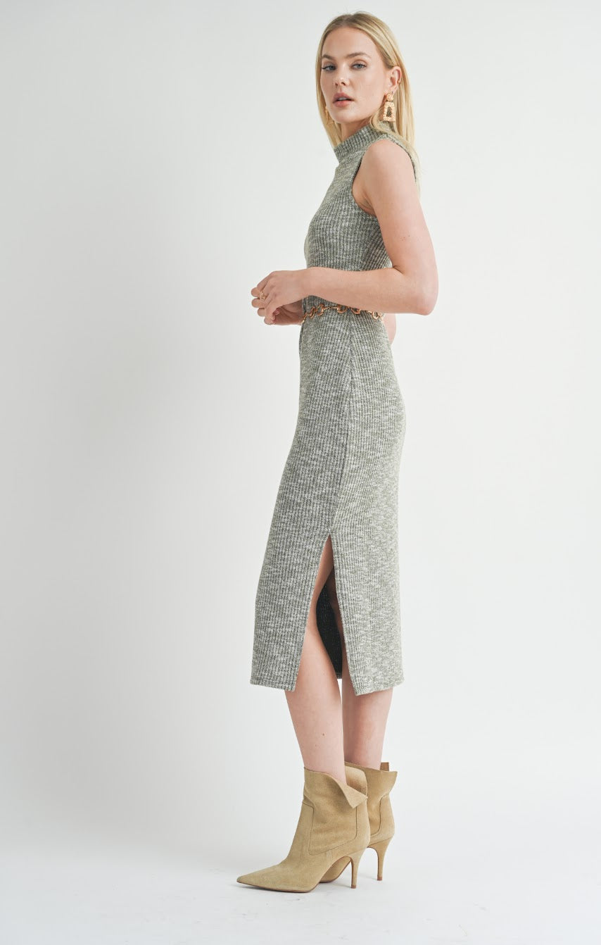 SAGE THE LABEL On The Path Turtleneck Midi Dress