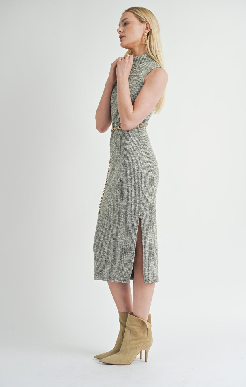 SAGE THE LABEL On The Path Turtleneck Midi Dress