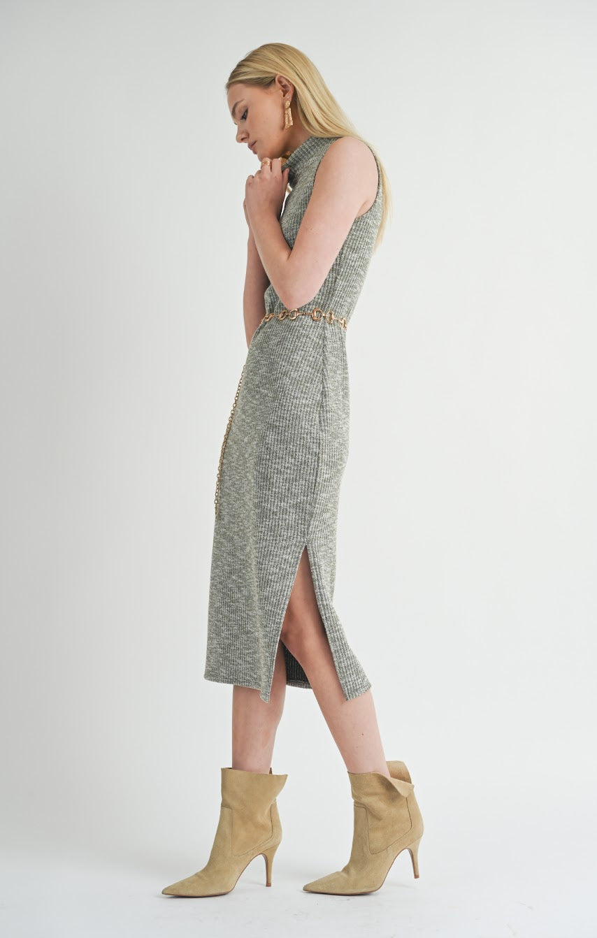 SAGE THE LABEL On The Path Turtleneck Midi Dress