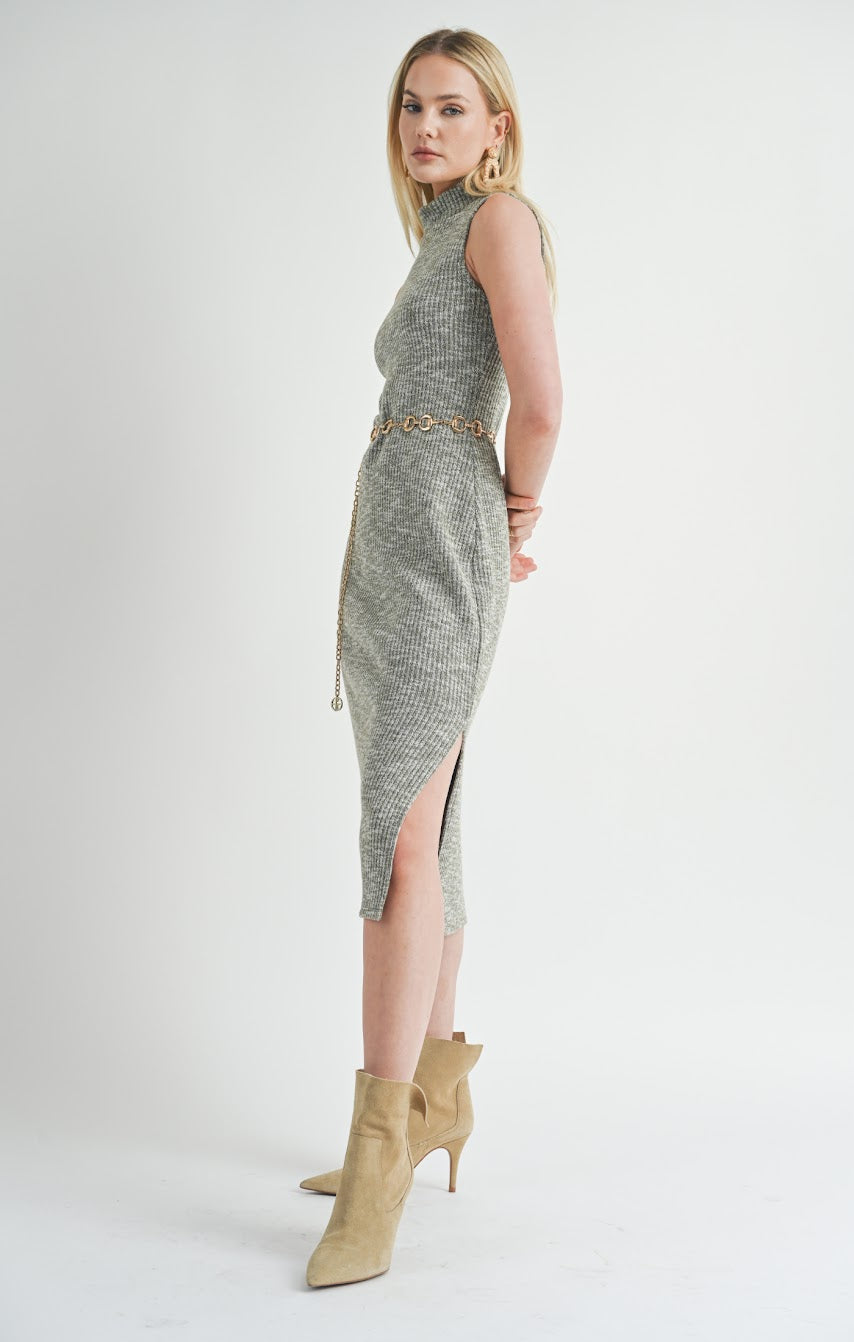 SAGE THE LABEL On The Path Turtleneck Midi Dress