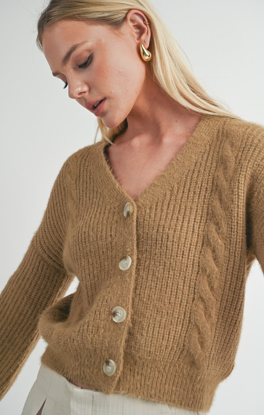 SAGE THE LABEL Callisto Cable Detail Cardi