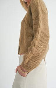 SAGE THE LABEL Callisto Cable Detail Cardi