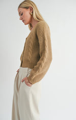 Load image into Gallery viewer, SAGE THE LABEL Callisto Cable Detail Cardi
