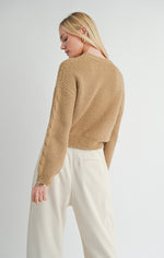 Load image into Gallery viewer, SAGE THE LABEL Callisto Cable Detail Cardi
