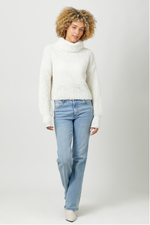 Load image into Gallery viewer, MYSTREE Turtle Neck Cropped Sweater
