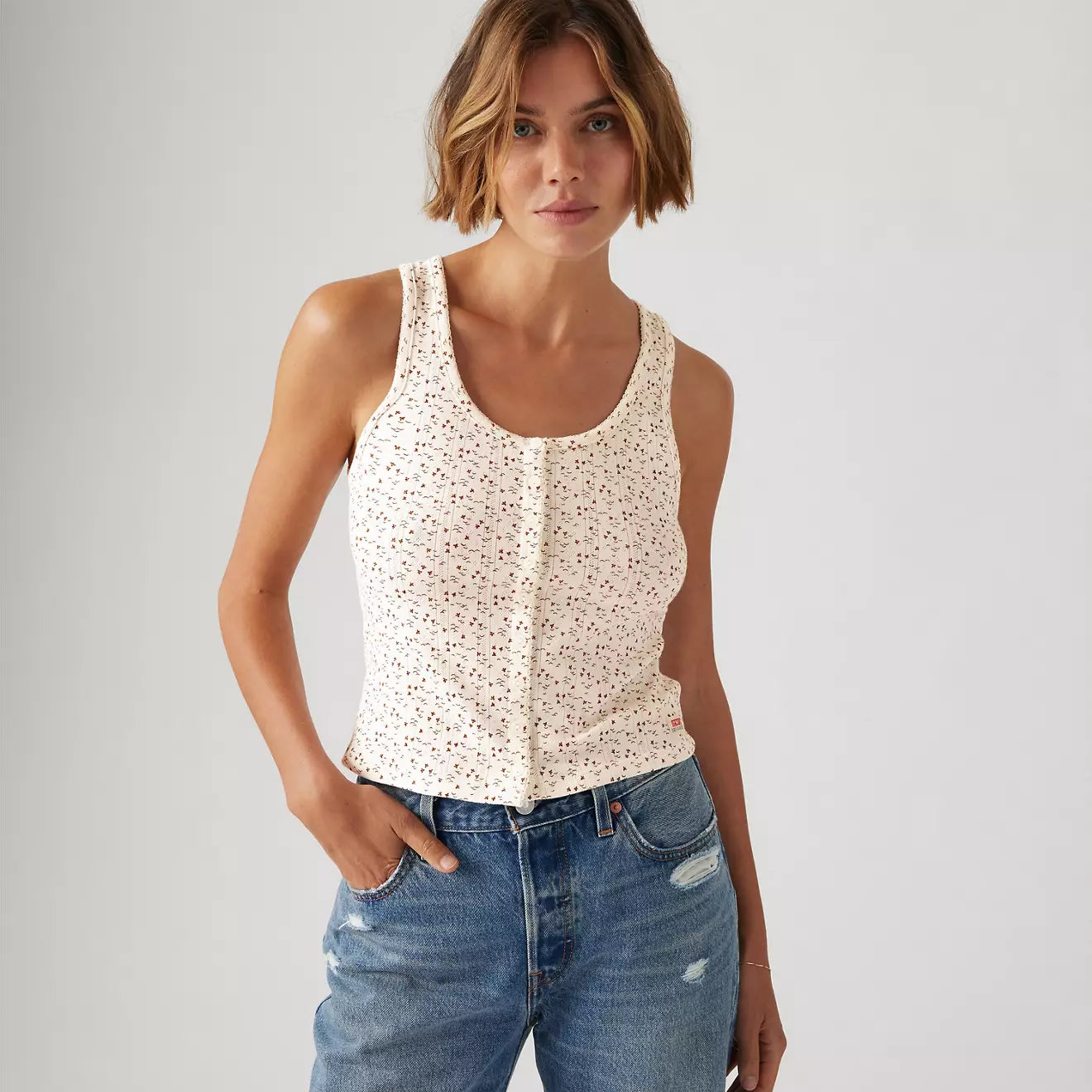 LEVI'S Dry Goods Pointelle Tank