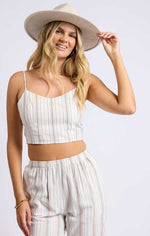 Load image into Gallery viewer, SAGE THE LABEL Nopales Striped Crop Top

