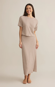 ZSUPPLY Delavine Textured Midi Skirt