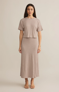 ZSUPPLY Delavine Textured Midi Skirt