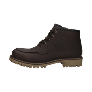 BUGATTI Dark Brown Leather Lace-Up Boot