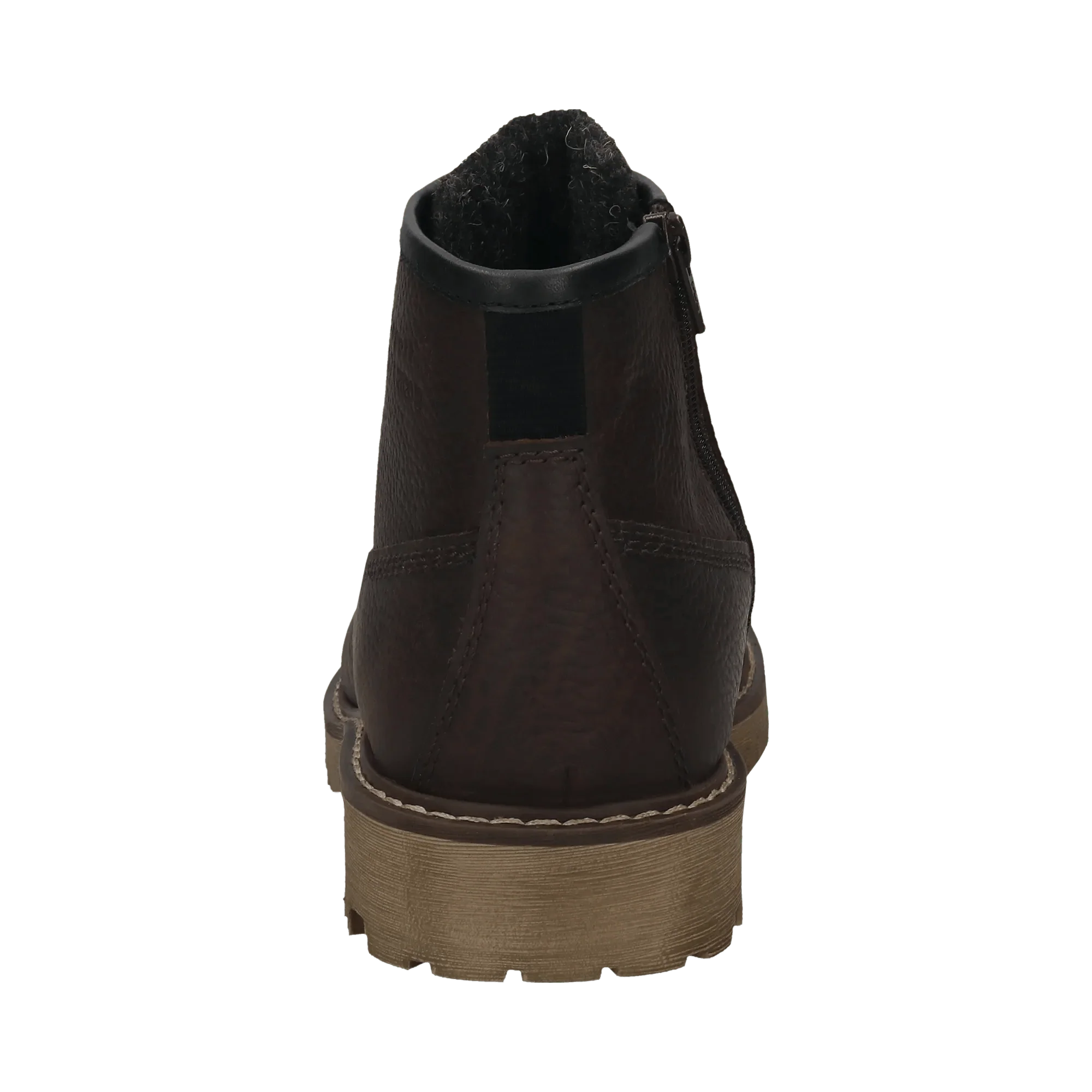 BUGATTI Dark Brown Leather Lace-Up Boot
