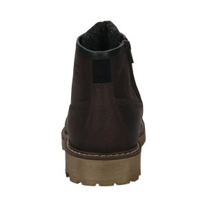 BUGATTI Dark Brown Leather Lace-Up Boot