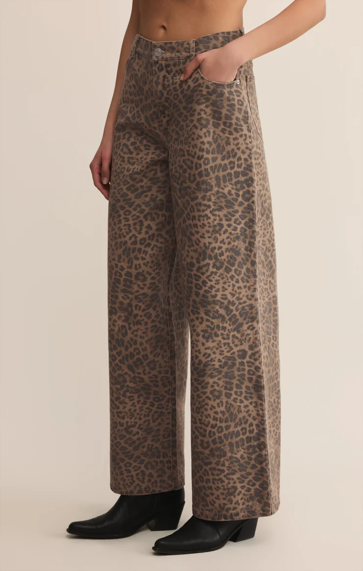 ZSUPPLY Marli Denim Leopard Pant