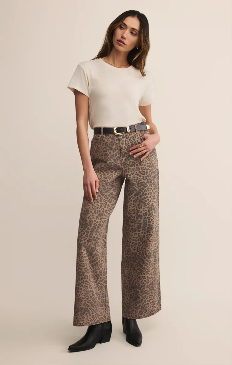 ZSUPPLY Marli Denim Leopard Pant
