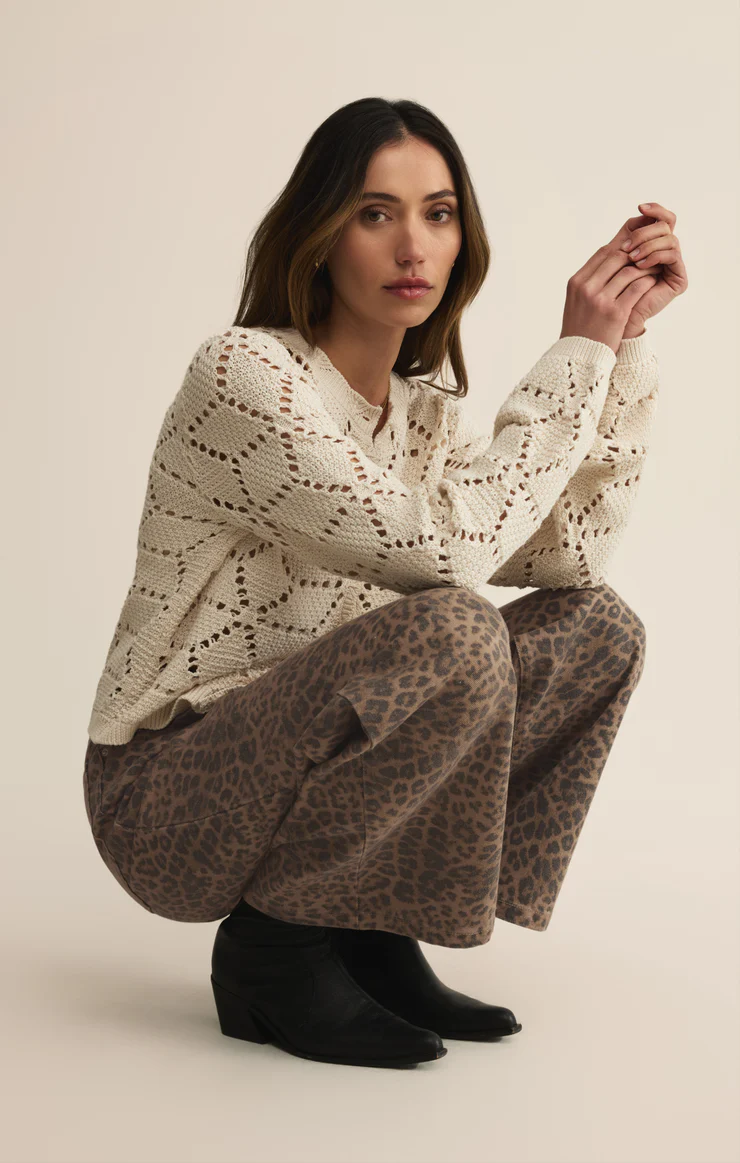 ZSUPPLY Marli Denim Leopard Pant
