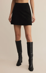 Load image into Gallery viewer, Black suede mini skirt
