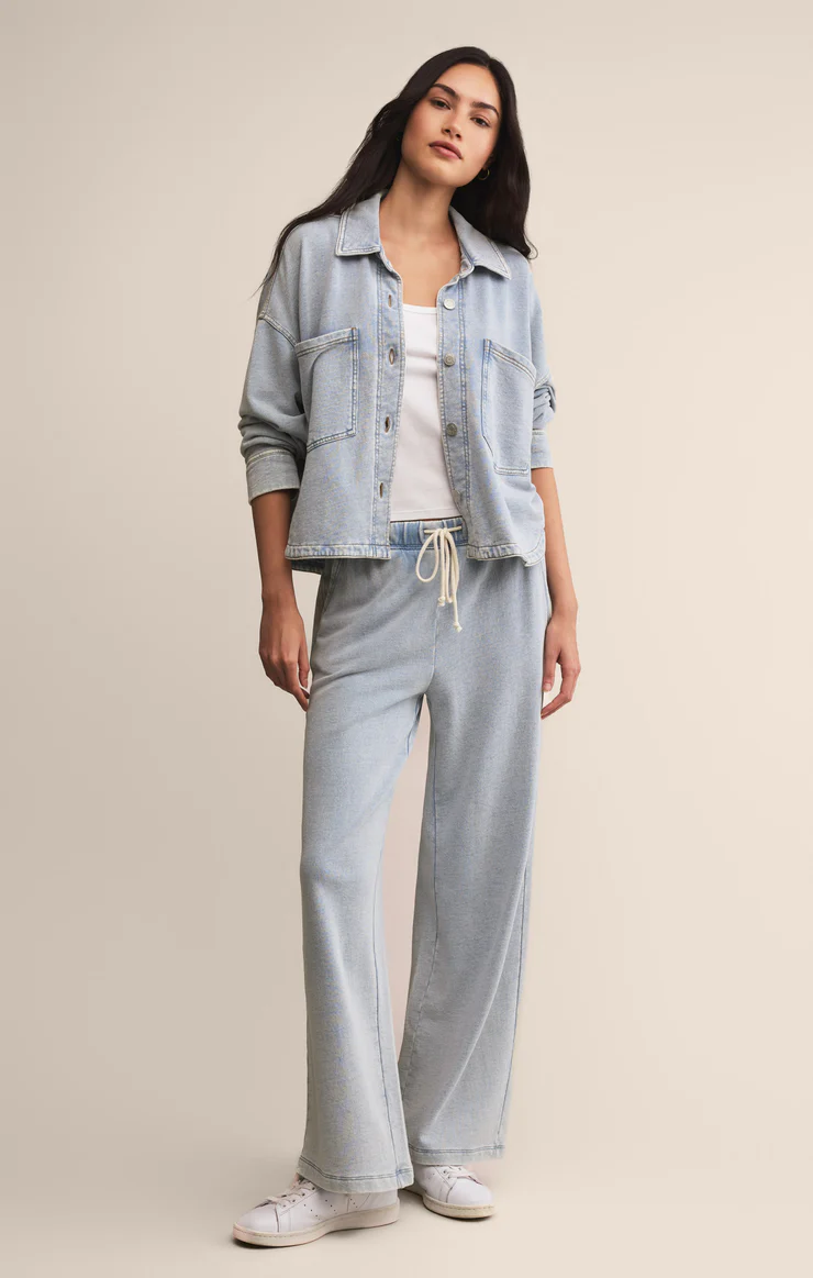 ZSUPPLY All Day Cropped Knit Denim Jacket