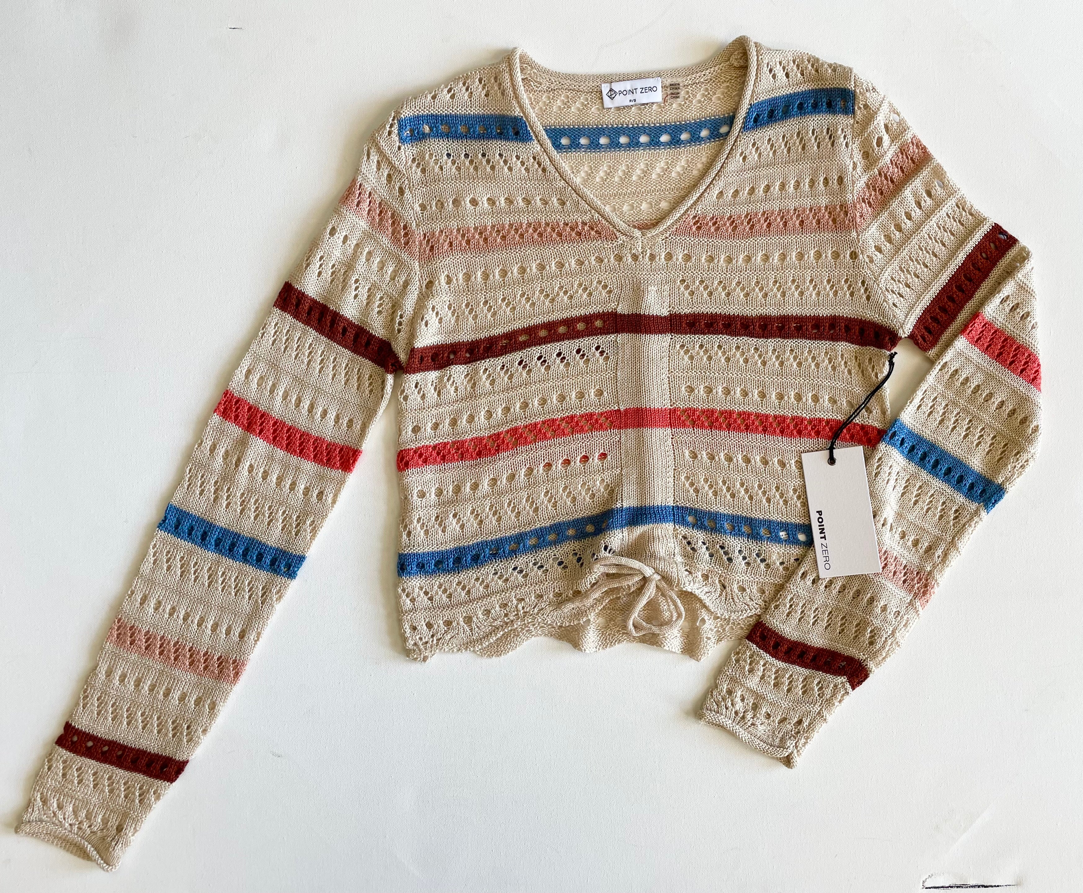 POINT ZERO Pointelle Sweater