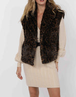 Load image into Gallery viewer, SAGE THE LABEL Waverly Leopard Faux Fur Oversized Vest
