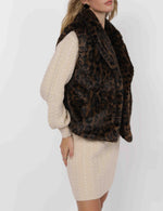 Load image into Gallery viewer, SAGE THE LABEL Waverly Leopard Faux Fur Oversized Vest
