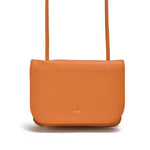 Load image into Gallery viewer, Orange vegan leather crossbody bag
