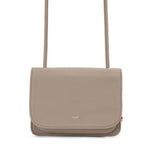 Load image into Gallery viewer, Taupe vegan leather crossbody purse.
