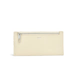 Load image into Gallery viewer, Off white vegan leather flat wallet
