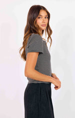 Load image into Gallery viewer, SAGE THE LABEL XOXO Stripe Tee
