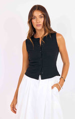 Load image into Gallery viewer, SAGE THE LABEL Purpose Button Tank
