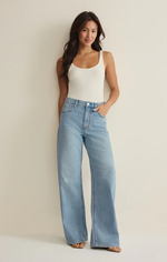 Load image into Gallery viewer, ZSUPPLY Remi High Rise Bowed Wide Leg Jeans
