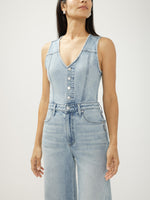 Load image into Gallery viewer, SILVER JEANS Wide Leg Vest Jumpsuit

