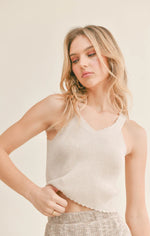 Load image into Gallery viewer, SAGE THE LABEL Alexa Scallop Hem Cami
