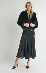 Load image into Gallery viewer, SAGE THE LABEL Daring Vegan Fur Zip Up Jacket
