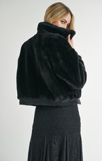 Load image into Gallery viewer, SAGE THE LABEL Daring Vegan Fur Zip Up Jacket
