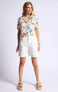 SAGE THE LABEL Pressed Flowers Cropped Shirt